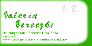 valeria bereczki business card